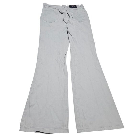 C'est Toi Retro 70s Jeans Size 7 8 Bell Bottom Flare Mid Rise White Denim Pants - Picture 3 of 5